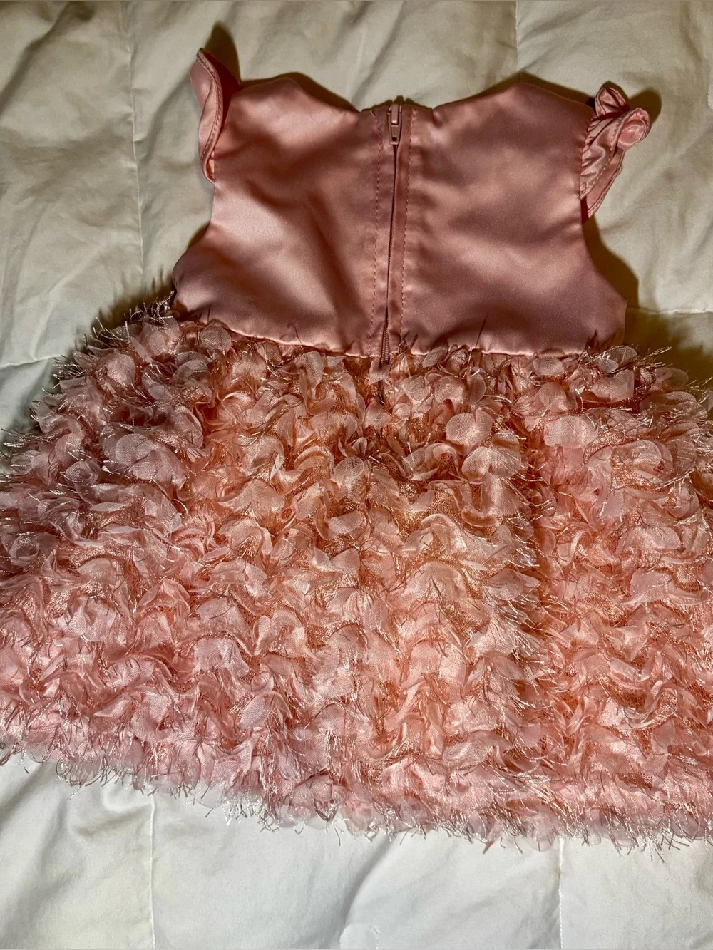 Girls Pink Ruffle Party Dress